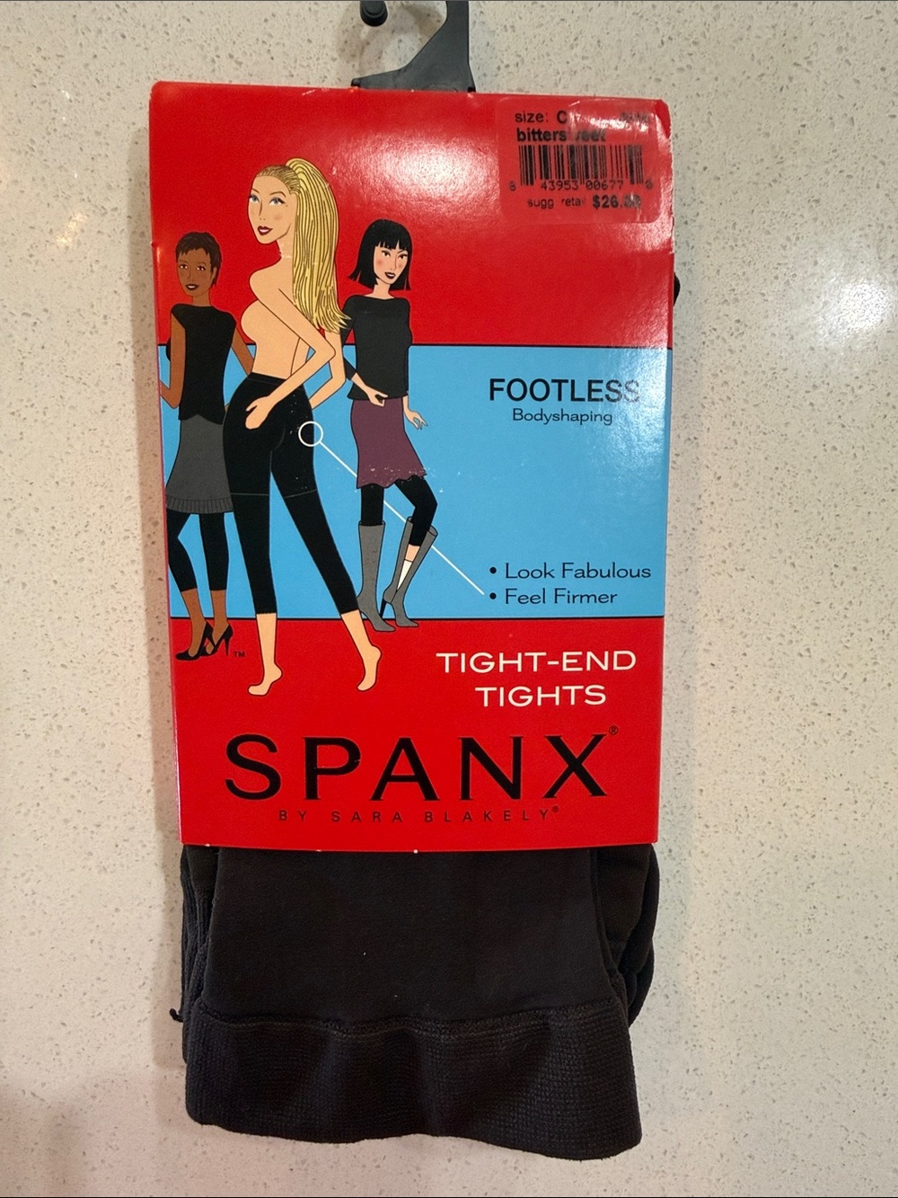 SPANX Black Footless Tight-End Tights Bittersweet Brown Size C